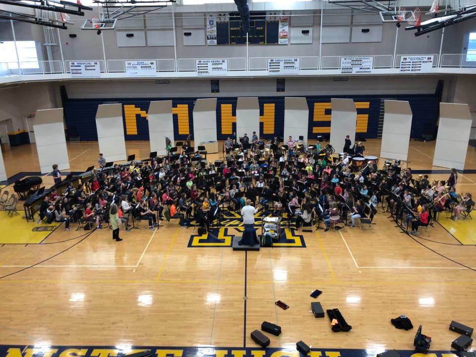 Manistee band performance in MMHS gym