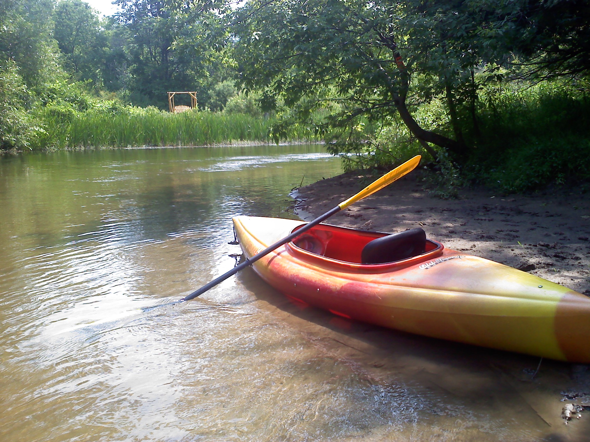 kayak on river