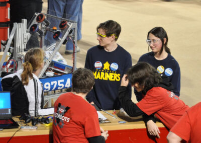Students at robotics competition