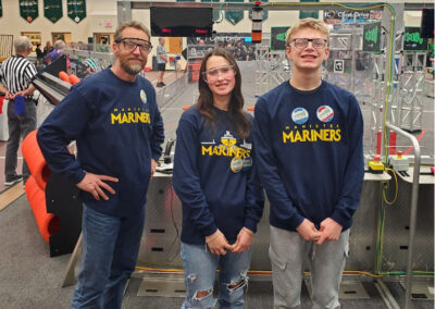 Students at robotics competition