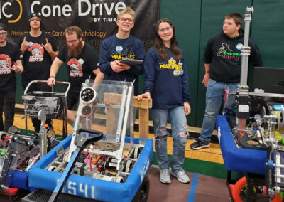 Students at robotic competition