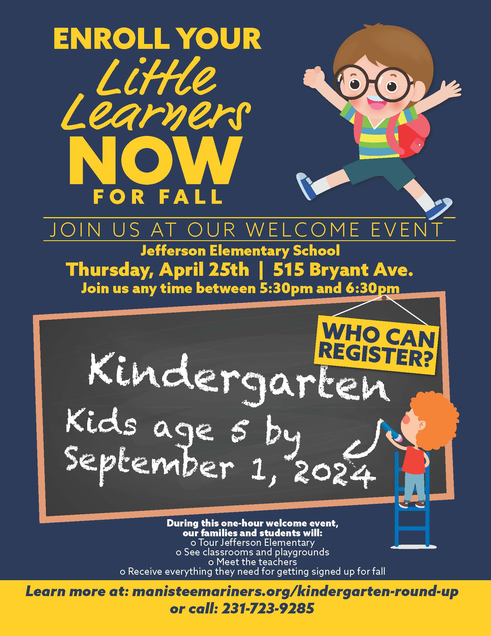 Kindergarten enrollment flyer
