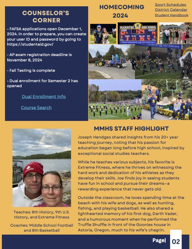 Second page of May 2024 newsletter