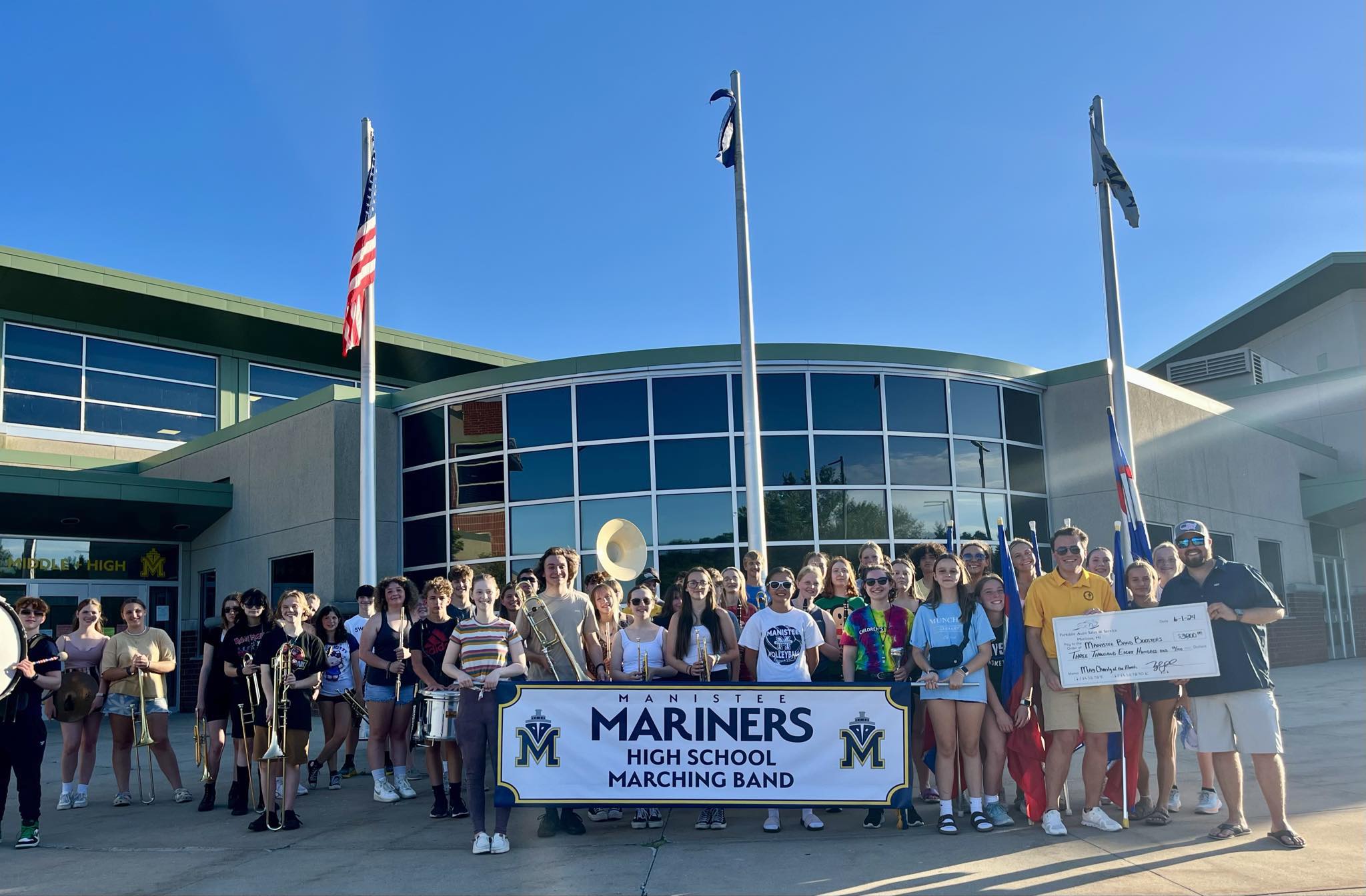 Band assembled in front of MMHS