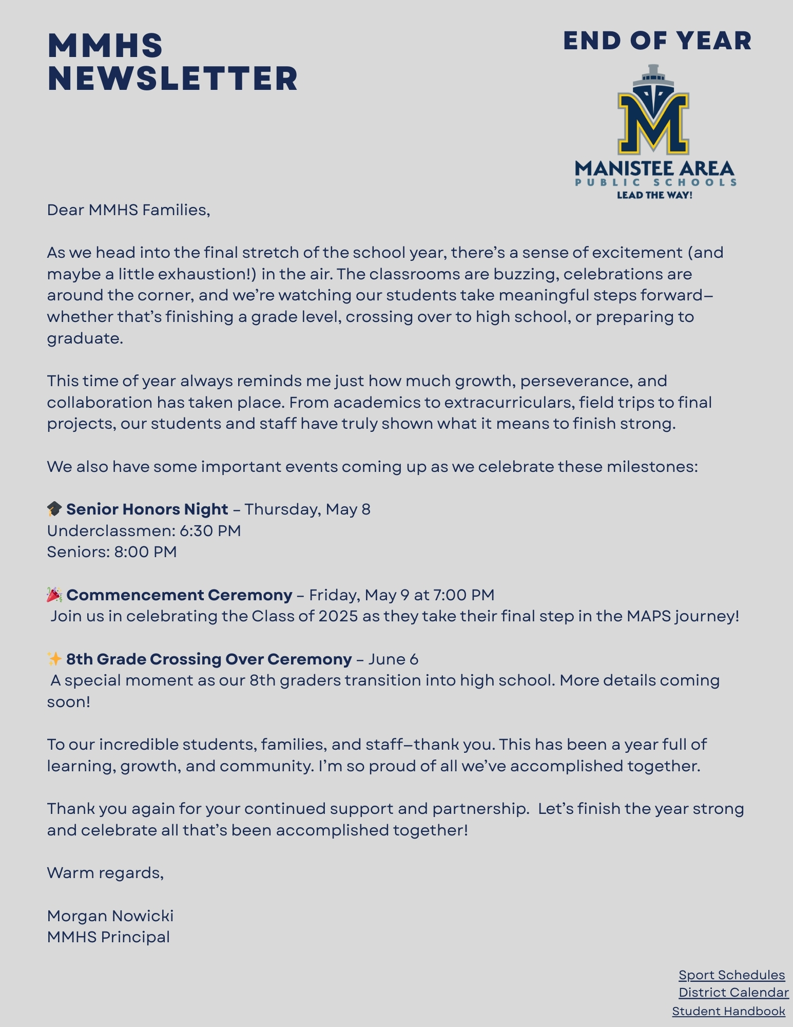 1 First page of May 2024 newsletter