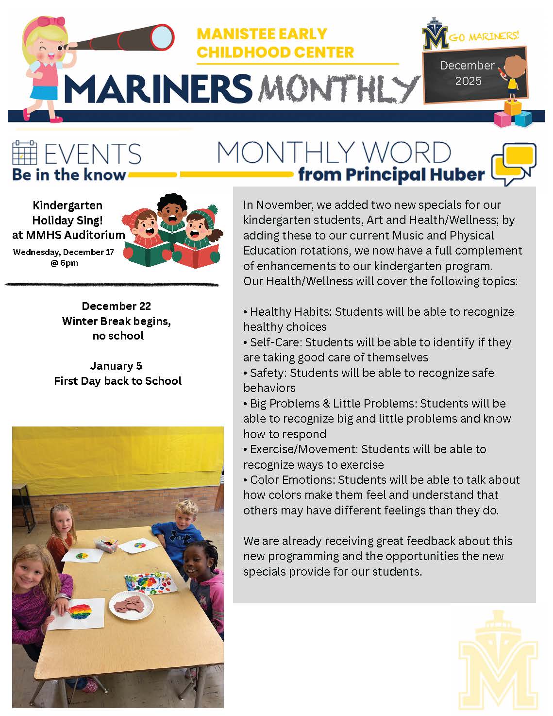 Copver page of the December MECC newsletter