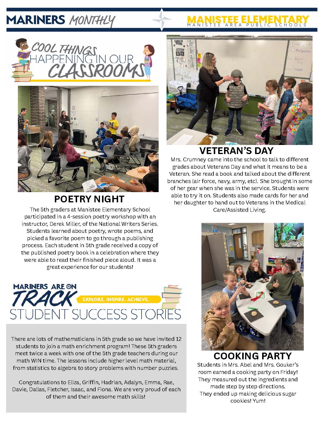 MES12 25 Newsletter V2 Page 2 Second page of December newsletter