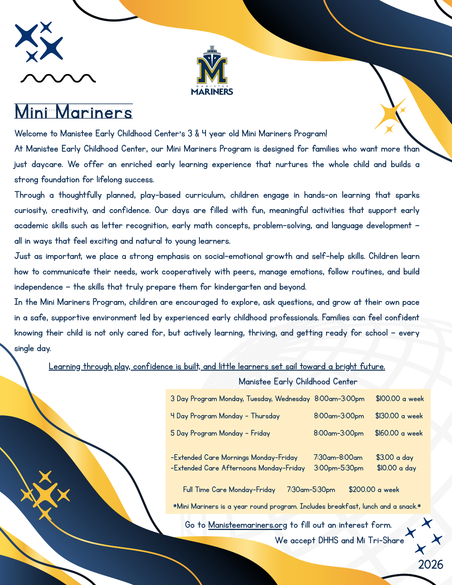 Mini Mariners Flyer