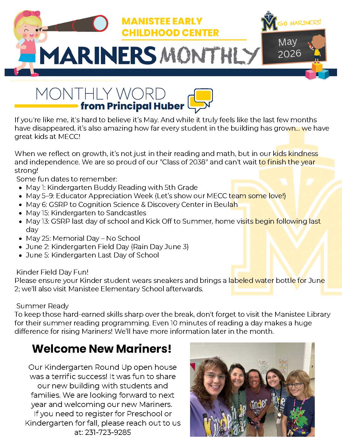 MECC May 2026 Newsletter page 1