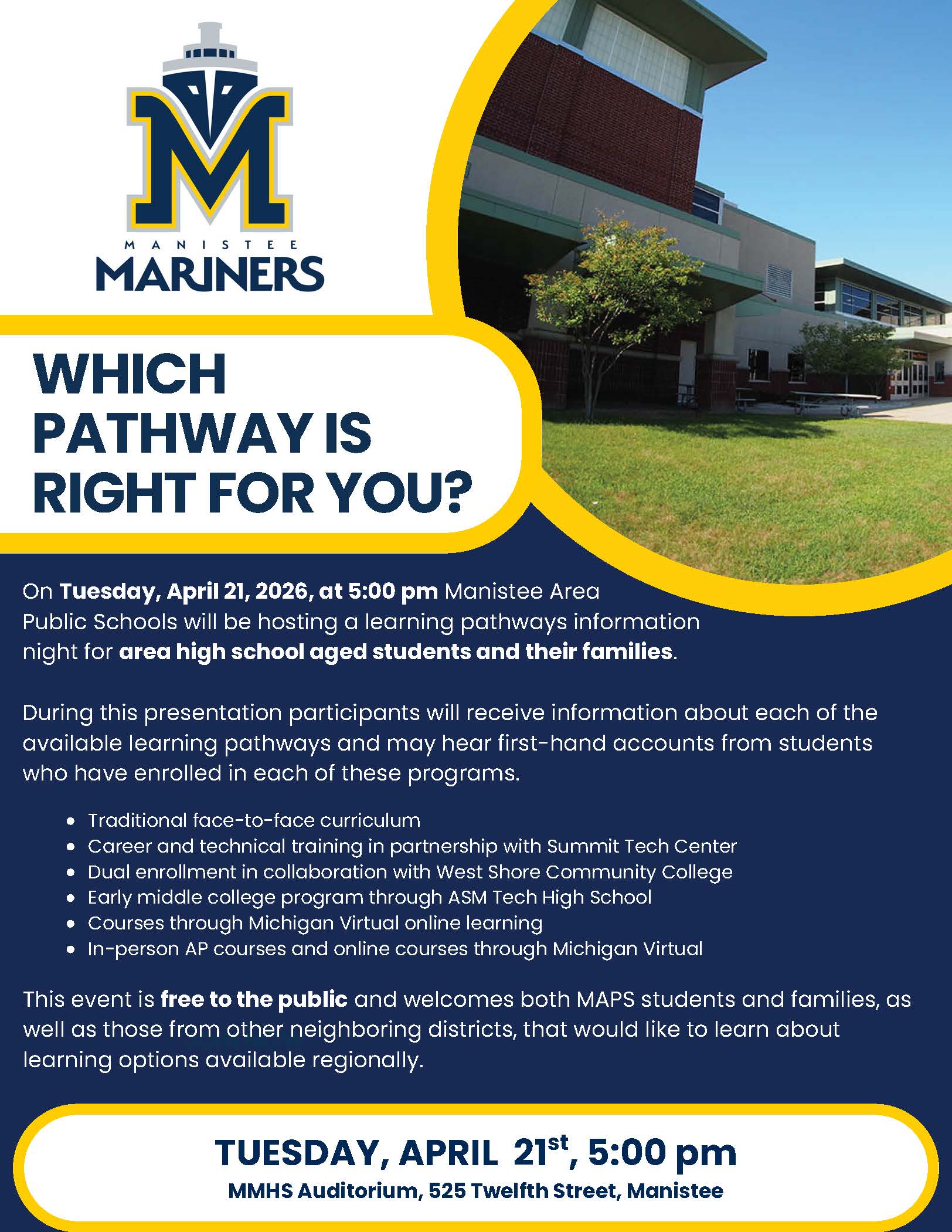 Learning Pathways event flyer