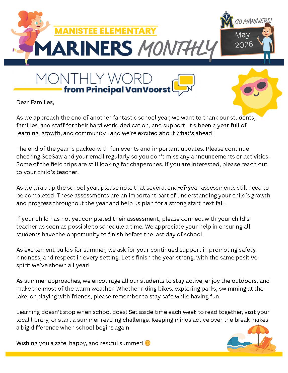 MES May 2026 newsletter page 1